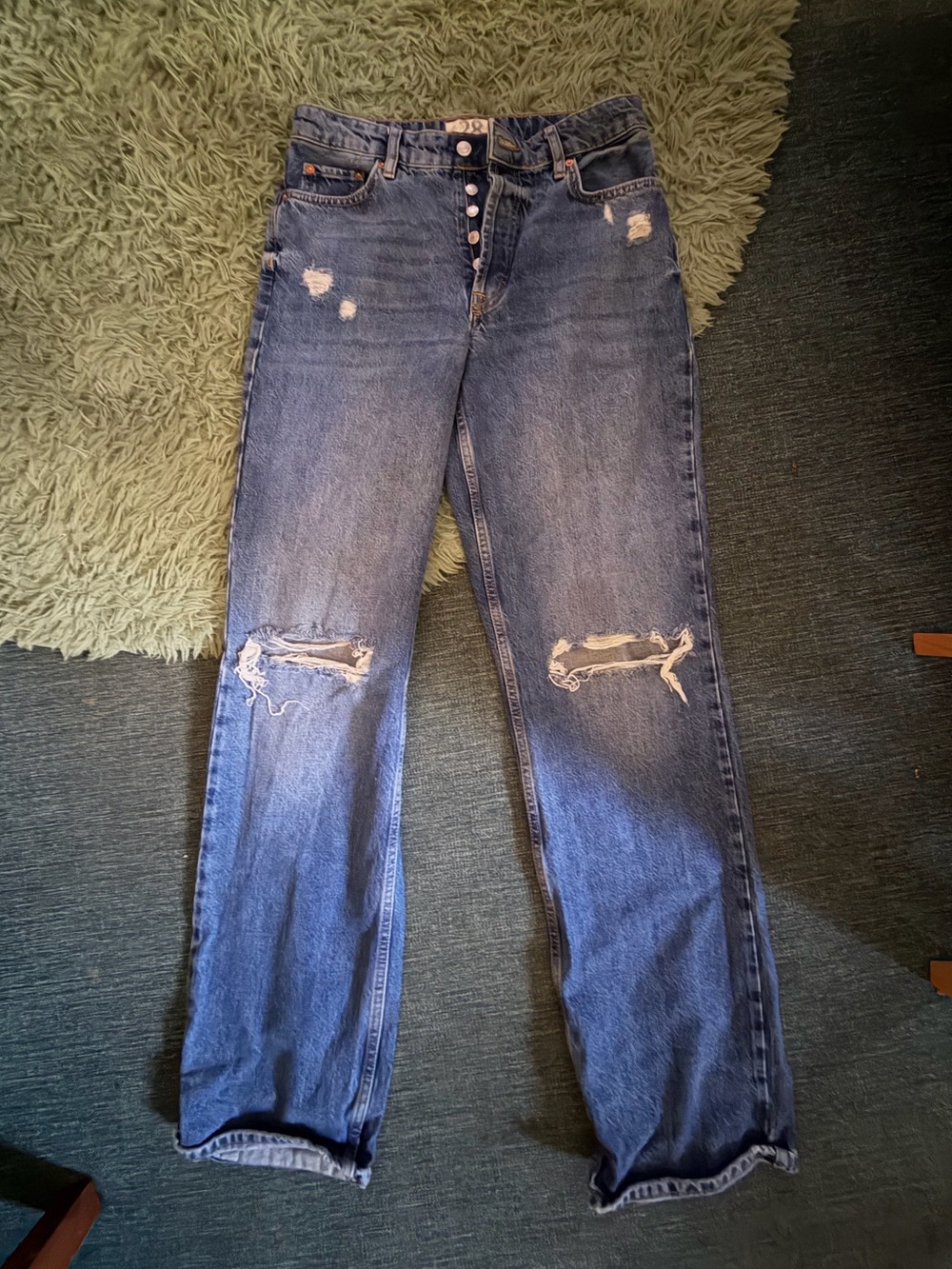 Free people High-Rise Distressed Women's Jeans in Blue